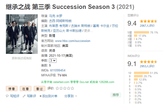 继承之战 1080p BT下载 第三季 全9集 Succession S03 (2021) 英语中字 - 第2张图片 | 細水長流 继承之战 1080p BT下载 第三季 全9集 Succession S03 (2021) 英语中字 - 第2张图片
