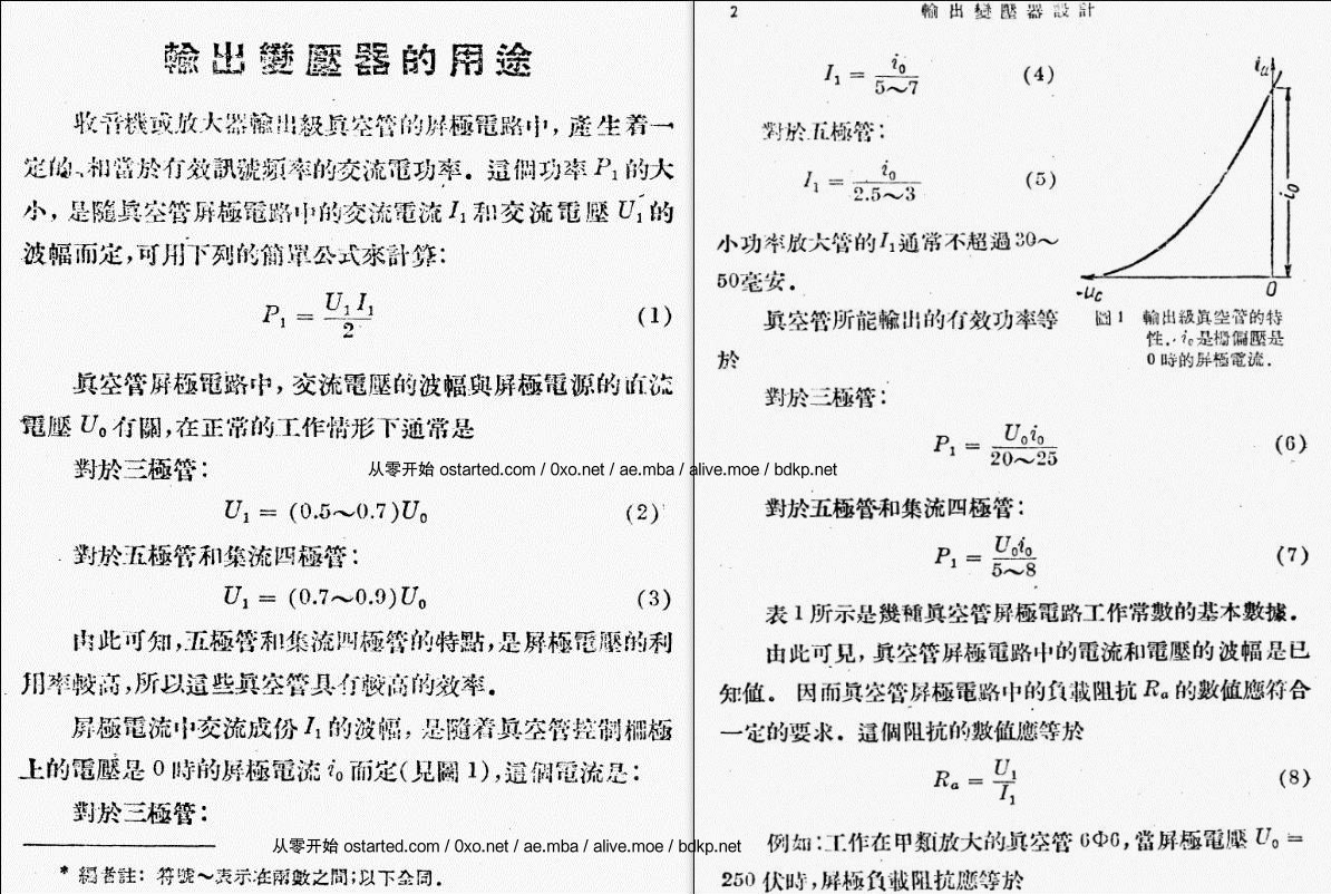 《输出变压器设计》 1959年 王明德译 PDF+JPG图片 - 第2张图片 | 細水長流 《输出变压器设计》 1959年 王明德译 PDF+JPG图片 - 第2张图片